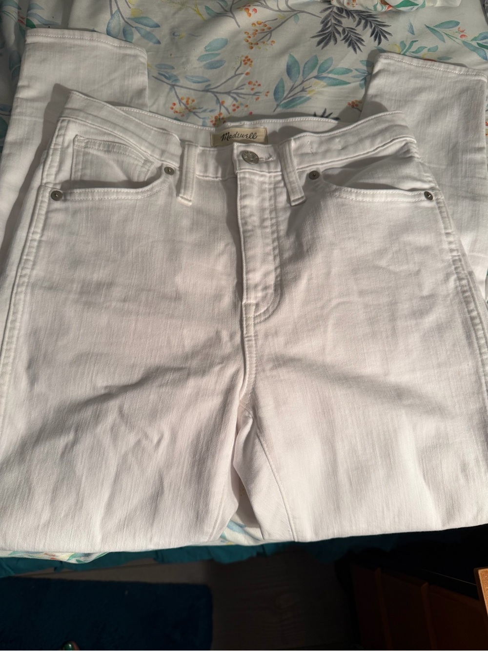 Madewell White Straight-Leg skinny  Jeans 27
